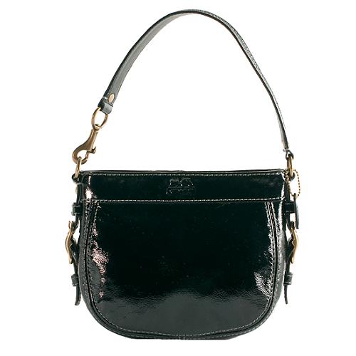 Coach Patent Leather Zoe Top Handle Hobo Handbag 