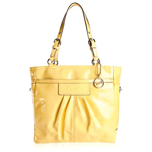 Coach Patent Pleated Gallery Book Tote