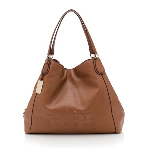 Coach Leather Horse & Carriage Edie Large Shoulder Bag
