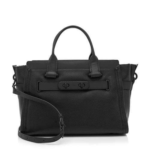 Coach Pebbled Leather Swagger Carryall Satchel