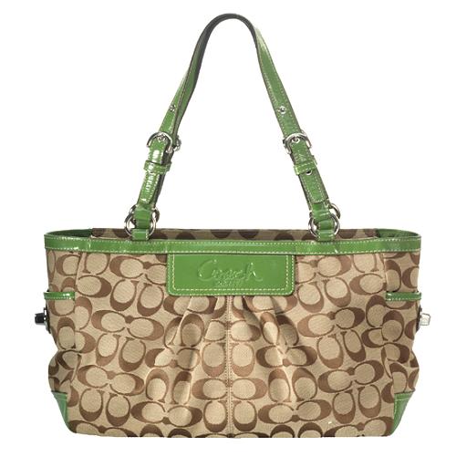 Coach Pleated Signature East/West Gallery Tote