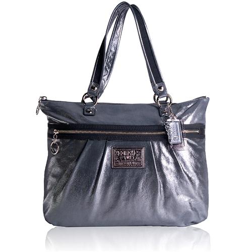 Coach Poppy Leather Glam Tote