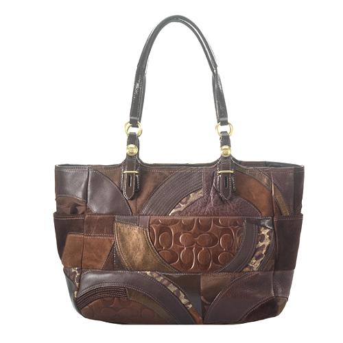Coach Signature Circle Patchwork Gallery Tote