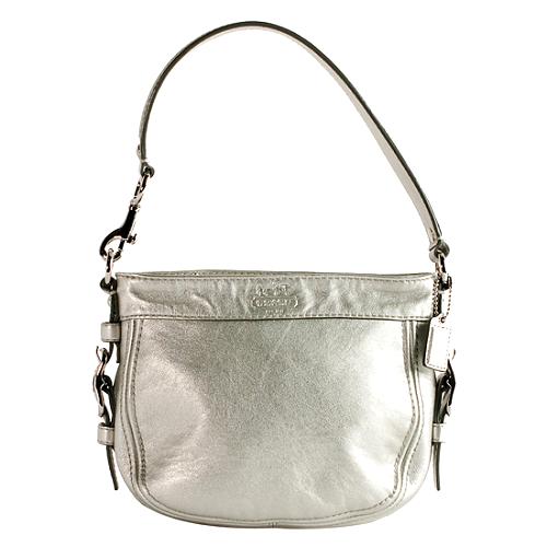 Coach Small Metallic Leather Zoe Top Handle Hobo Handbag