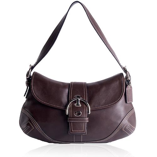 Coach Soho Leather Flap Large Shoulder Handbag