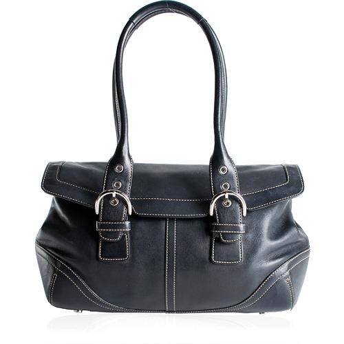 Coach Soho Leather Flap Satchel Handbag