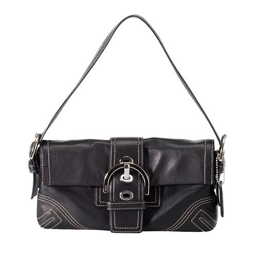 Coach Soho Leather Flap Shoulder Handbag 