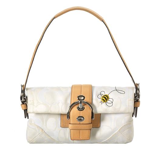 Coach Soho Optic Signature Bumblebee Flap Shoulder Handbag | [Brand: id=11,  name=Coach] Handbags | Bag Borrow or Steal