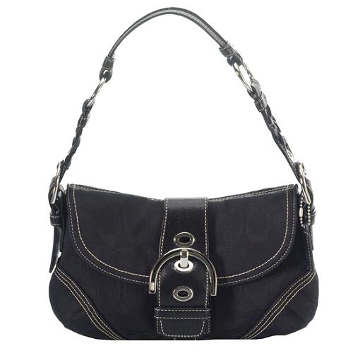 Coach Soho Signature Flap Braided Shoulder Handbag