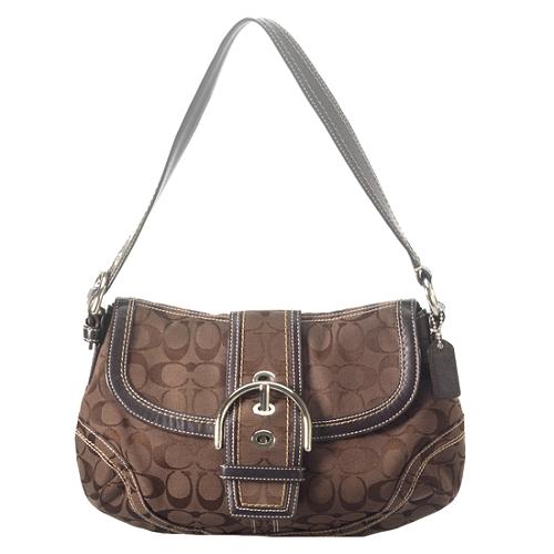 Coach Soho Signature Large Flap Shoulder Handbag