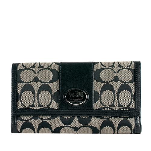 Coach Sutton Signature Checkbook Wallet