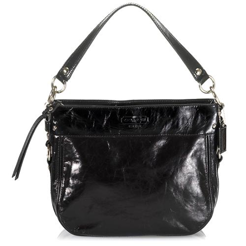 Coach Zoe Patent Leather Convertible Hobo Handbag