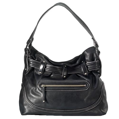 Cole Haan Cinched Leather Hobo Handbag
