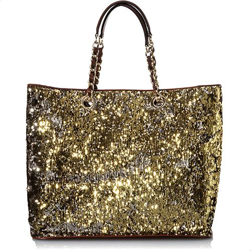 D&G Bedazzled Sequins and Leather Tote