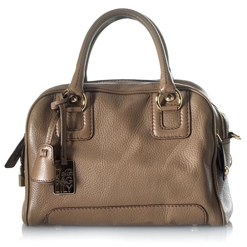D&G Lily 5-Zip Nappa Grained Calfskin Satchel Handbag