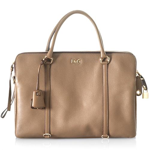D&G Medium Lily Twist 3-Zip Satchel Handbag