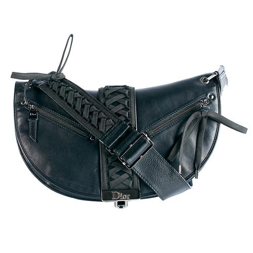 Dior Admit It Lace Up Saddle Shoulder Handbag