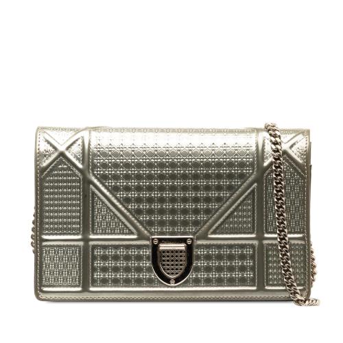 Dior Baby Patent Microcannage Diorama Wallet on Chain