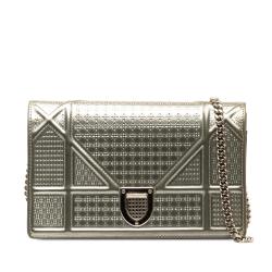 Dior Baby Patent Microcannage Diorama Wallet on Chain