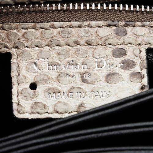 Dior Calfskin Python Diorling Large Shoulder Bag