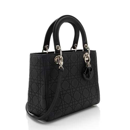 Dior Calfskin Ultra Matte Lady Dior Medium Tote