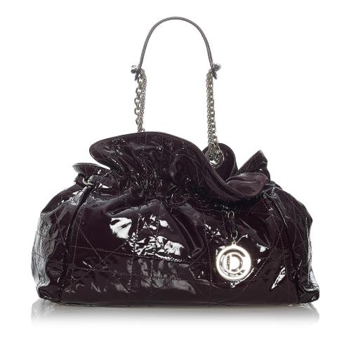 Dior Cannage Le Trente Patent Leather Shoulder Bag