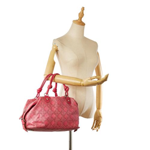 Dior Cannage Print Canvas Handbag