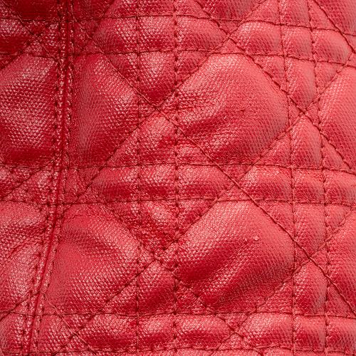 Dior Cannage Quilted Coated Canvas Panarea Medium Tote