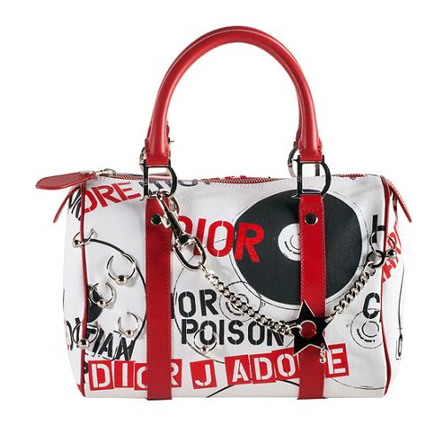 Dior Canvas Hardcore Pierced Boston Satchel Bag