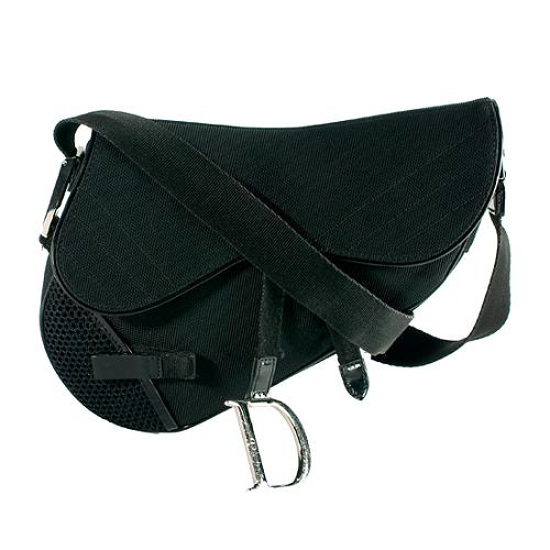Dior Canvas Mesh Sport Saddle Shoulder Handbag