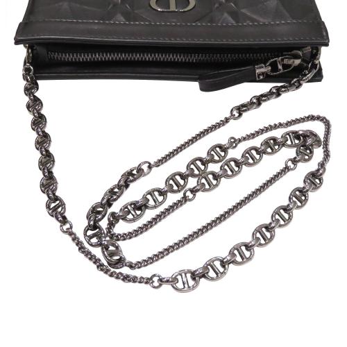 Dior Caro Zipped Pouch with Chain