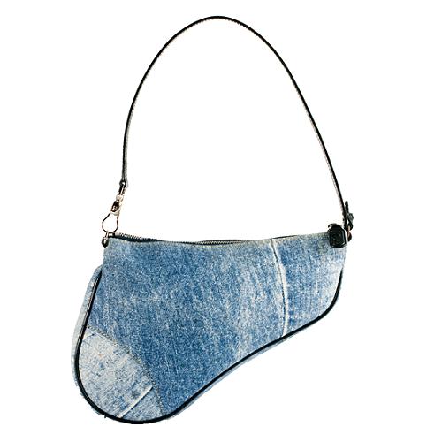 Dior Denim Mini Saddle Shoulder Handbag