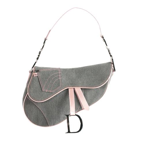 Dior Denim Saddle Shoulder Bag