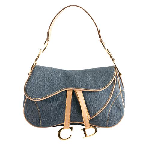 Dior Denim Saddle Shoulder Bag