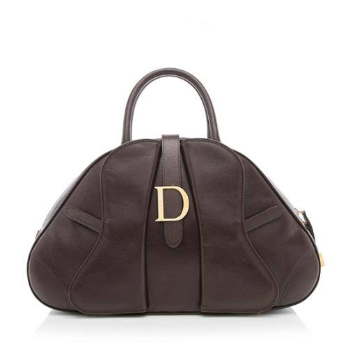 Dior Leather Double Saddle Satchel