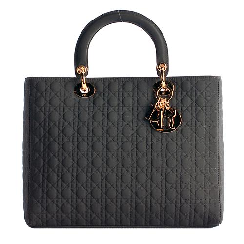 Dior Lady Dior Cannage Quilted Tote