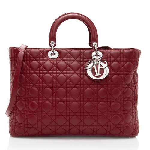Dior Lambskin Lady Dior Extra Large Tote