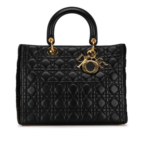 Dior Large Lambskin Cannage Lady Dior