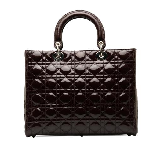 Dior Large Patent Cannage Lady Dior