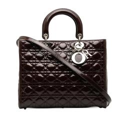 Dior Large Patent Cannage Lady Dior