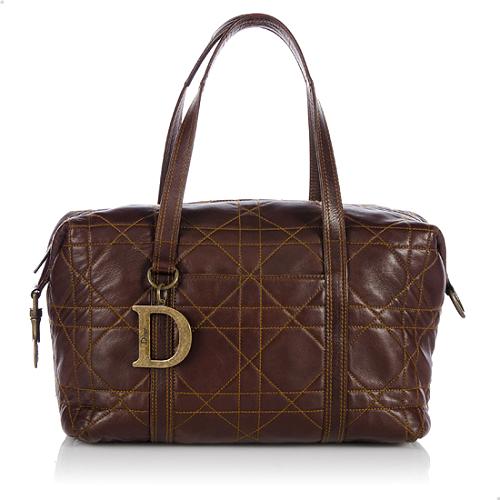 Dior Leather Polochon Boston Bag