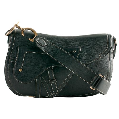 Dior Leather Double Saddle Shoulder Handbag