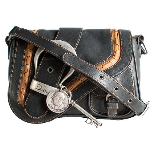Dior Leather Gaucho Shoulder Handbag