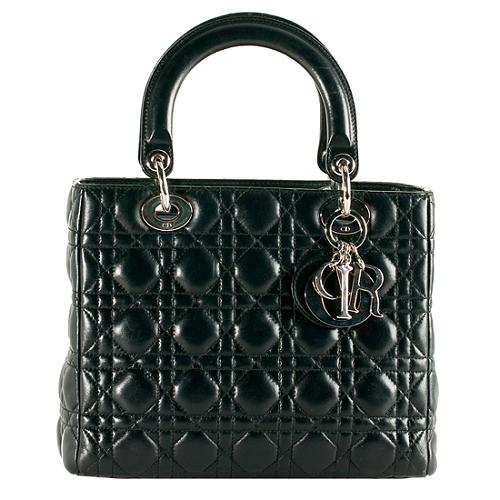 Dior Leather Lady Dior Cannage Tote