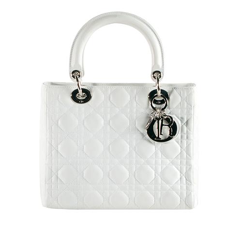Dior Leather Lady Dior Cannage Tote