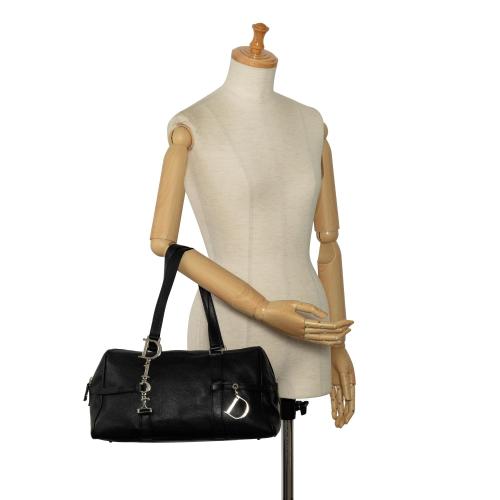 Dior Leather Logo Charms Handbag