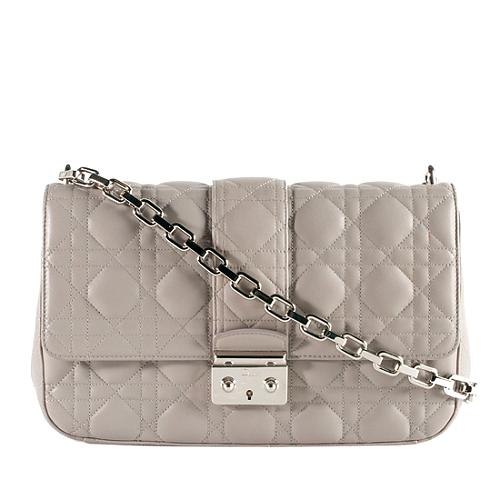 Dior Leather Miss Dior Medium Flap Shoulder Handbag