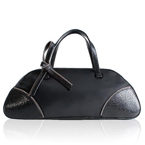 Dior Leather Zipper Satchel Handbag