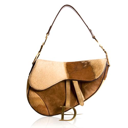 Dior Limited Edition Calf Hair Saddle Handbag