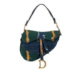 Dior Medium Embroidered Canvas Saddle Bag